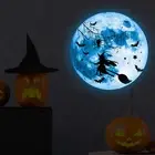 Glow the Dark Moon Wall Sticker Realistic Decal Halloween Set for Bedroom