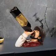 Wine Rack Single Wine Bottle Holder Creative Wine Bottle Storage Resin Figurine