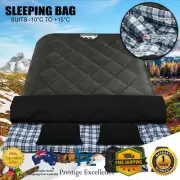 Double Sleeping Bag Outdoor Camping Hiking -10°C to 15°C Tent Winter Thermal NEW