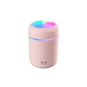 Portable 300ml Electric Air Humidifier Aroma Oil Diffuser USB Cool Mist Sprayer with Colorful Night Light for Home Car - Pink