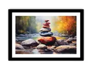Stacking Stones Art Framed print