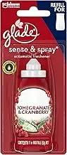 Glade Sense and Spray Refill, Use with Glade Automatic Air Freshener, Home Fragrance Infused with Essential Oils, Pomegranate and Cranberry Spray Refill, 12g, 1 Pack