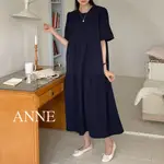 ANNE｜公主袖皺摺短袖洋裝 寬鬆洋裝 孕婦裙【AD102216】素面洋裝 皺摺雪紡洋裝 連身裙 孕婦裝 孕婦連身裙