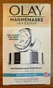 Olay Magnemasks Infusion Whitening Mask Starter Kit Spots Dullness 50g New Seal