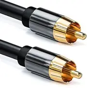 XMUXI RCA Cable Digital Coaxial Audio Cable, Subwoofer RCA to RCA Male to Male for amps/Hi-Fis, Audio Signals Composite Video (5 Meters)