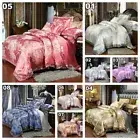 Jacquard Silk Quilt Doona Duvet Cover Set Queen King Size Bedding Pillowcases AU