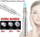Rechargable Electric 7-LED Color Light Photon Micro Needle Derma Pen Beauty Tool