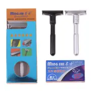 Men Adjustable Double Edge Shaving Classic Safety Razor Shaver With 5 Pcs Bla===