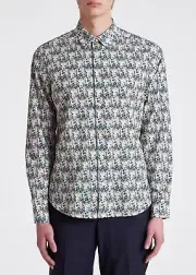 PAUL SMITH mainline ecru white lemon tree floral print shirt Size Large NWT