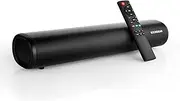 Soundbar for TV, 2.0ch 19.7-Inch Small Soundbar with 3 EQ Modes and Remote Control, Wired and Wireless Bluetooth 5.0 Home Theater Sound Bar, Optical/Aux/Coaxial/ARC/USB Connection, Wall Mountable