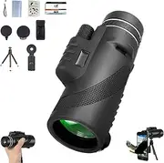 Stscope360 Monocular,Monocular Telescope,Lightweight High Power BAK-4 Prism & FMC Lens Compact Monoculars,Low Night Vision Monocular,HD Monocular Scope for Bird Watching Camping Hiking(Black#b,10*42)