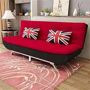 Convertible Sofa Bed, Folding Sofa Bed,3 Angles Adjustable Back,Modern Fabric Sofa Bed Futon with Chrome Legs,for Living Room, Office, Room,red,90 × 85 × 90cm Interesting