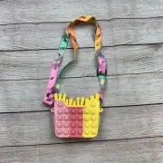 Fidget Pop-On-It French Fry Shoulder Purse Anti-stress Sensory Toy