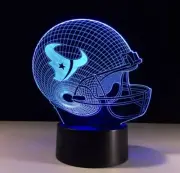 3D LED illusion Houston Texans Helmet USB 7Color Night Light Lamp Bedroom