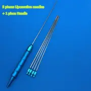 Beauty tools Liposuction Cannulas Set of 5 pieces with Handle Liposuction needle