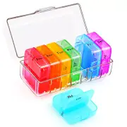 7 day Pill Organizer Case Storage Pill Box Twice a day Tablet Vitamin Holder