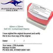 Large Custom Certification Rubber Stamp CPA Accountant Nurse Business Self Ink