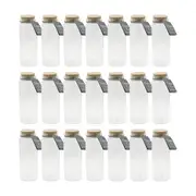 18PK Glass & Co Courtney Glass Jar Herb/Tea Container w/ Cork Lid Clear 165ml