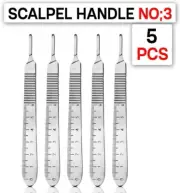 5pcs Scalpel Handle No.3 Blade Holder BP Handle Dental Scaple Handle No3