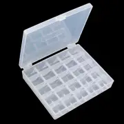 Bobbin Box, Bobbin Organizer Plastic Case, Transparent 25 Slots Empty Bobbins Sp