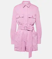 [Max Mara] Max Mara Visiera cotton drill playsuit UK 14 pink