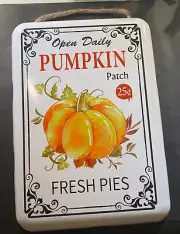 Fall Harvest Pumpkin Patch Decor Sign Wall Art 9 X 12 Inches