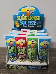 Slime Licker Squeeze Sour Candy (12 Count Box) Free Shipping