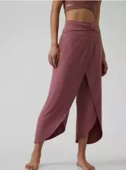 Athleta XS (fits S) Release Pant, Tawny Rose Open Front Flowy Loose Yoga Pants