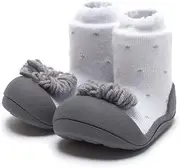 Attipas Ribbon Baby Walker Shoes, Grey, X-Large