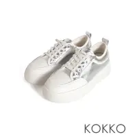 在飛比找momo購物網優惠-【KOKKO 集團】極度輕量簡約厚底休閒鞋(銀色)