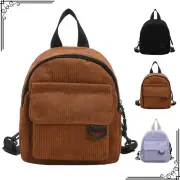 Corduroy Mini Bag Women Classic Brown Chest Shoulder Handbag Tote Cute Backpack