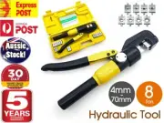 8 Ton Hydraulic Terminal Crimper Cable Wire Force Tool Kit 9 Die 4mm-70mm