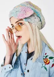 Vintage Pale Silk Mix Beanie