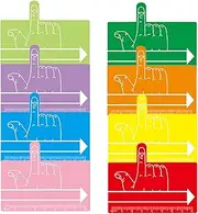 Bagentry 8 Pcs Finger Spacers for Writing with Guided Reading Strips, One Finger Spacer Handwriting Tool, Word Spacing Tool Dyslexia Aid Bookmark for Home Classroom School Supplies (8 Colors)