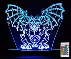 GARGOYLE 3d Led Night Light Colour Changing Room Lamp