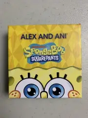 NEW NIB Alex and Ani SPONGEBOB THE KRUSTY KRAB Charm Bangle Bracelet Silver