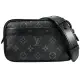 Louis Vuitton LV M82542 ALPHA 黑經典花紋寬背帶雙層斜背方包