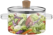 Glass Saucepan with Lid, 1.6L/54oz Heat Resistant Stovetop Pot with Handles Non-Stick Borosilicate Glass Stovetop Soup Pot Clear Cooking Pot Safe Cooking Pot for Soup Milk Sauce Pasta