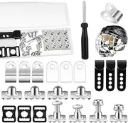 Football Repair Kit - Stainless Steel Repair Kit,Sports Supplies Including J Clips, Visor Clip, Screwdriver and Rubber Gaskets for Hockey