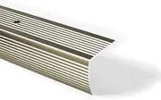 M-D Building Products 43878 M-D Fluted Stair Edging, 36 in L W X 1-1/8 in H, Aluminum, Pewter, Pack of 1