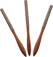 SOESFOUFU 3pcs Nail Painting Brush Set with Ergonomic Wooden Handle Flat Head Gel Nail Art Tools for Quick and Precise Manicure for Gradient Effects and Detailed Designs