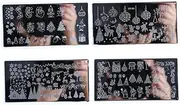 minkissy Christmas Nail Art Stamping Plates 4pcs Nail Stencils Templates Kit for Beginners