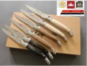 Original Laguiole 6 Piece Steak Knives Mixed Crust Handles In Gift Box