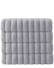 DePera Home Set of 4 Vague Turkish Cotton Bath Towels