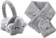 [HTTDSLF] Earmuffs, Children's Ear Muffs, Earmuffs, Girls' Plush Earmuffs, Children's Earmuffs, Warm Winter Earmuffs, grey, One Size