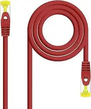 LSZH Cat.6A SFTP AWG26 Network Cable in Red, Length 25 cm, Designed for High Speed Connections and Protection from Interference