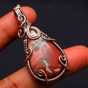 Mookaite Jasper Gemstone Copper Wire Wrapped Gift For Sis Pendant Jewerly BP 287