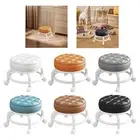 360° Rotating Roller Stool Housework Stool for Kitchen Office Barber Shop