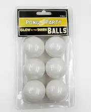 Pong party glow in the dark balls set of 6