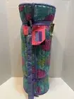 Betsey Johnson Beach Yoga Pool Roll Up Mat Pillow Pineapples & Lips Blue/Pink